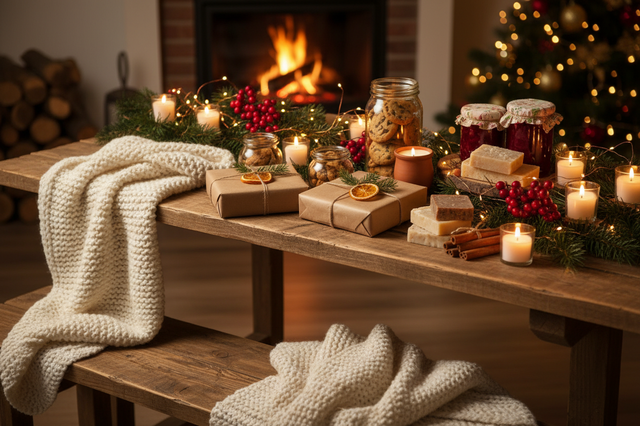cozy warm holiday and homemade gifts